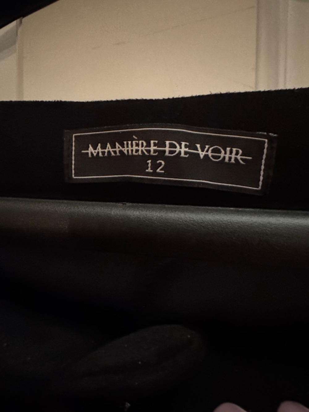 Maniere De Voir Black Moto-Panel Pants with Silver Zippers - Picture 4 of 5